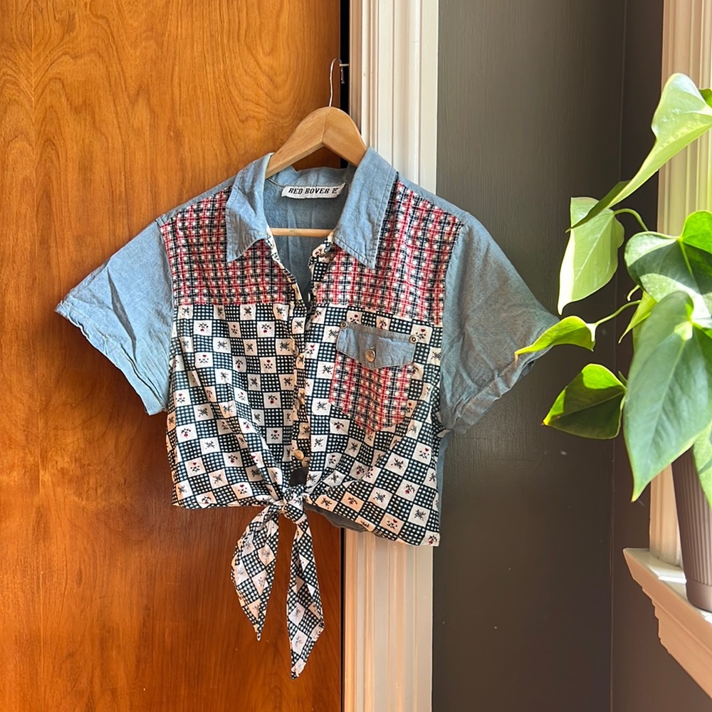 Vintage Red Rover Crop Top